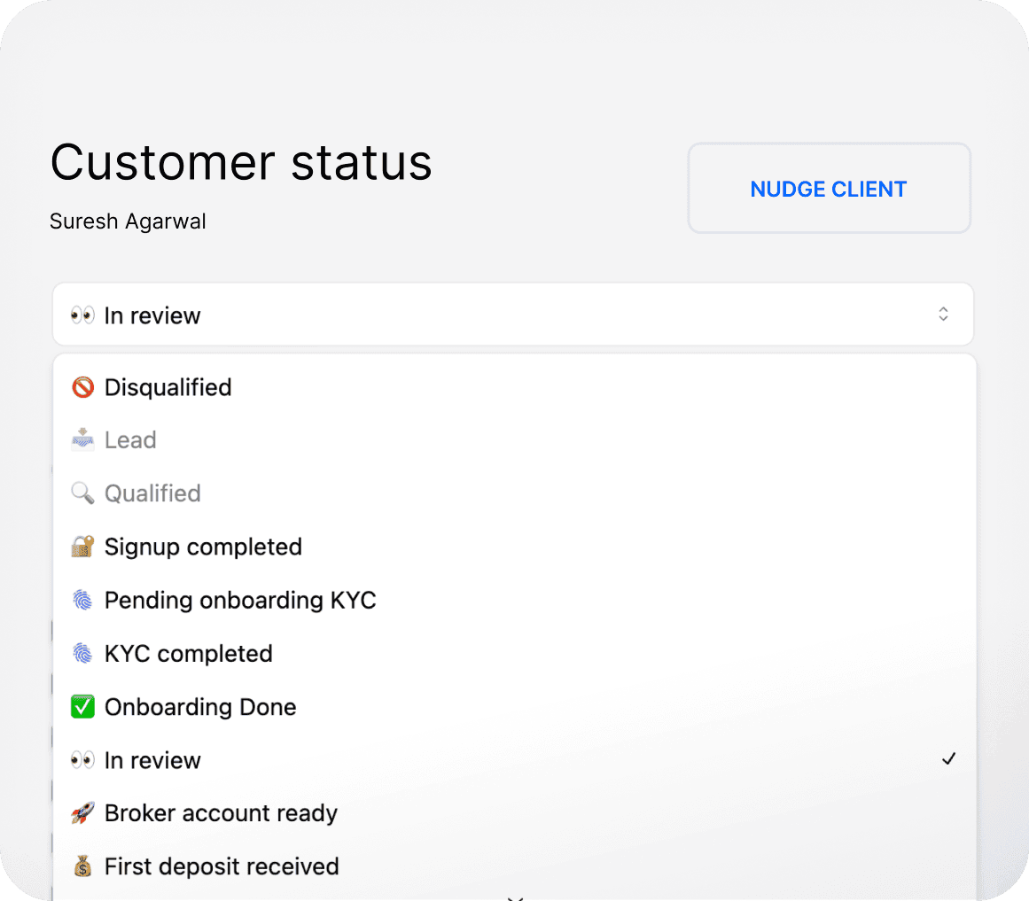 Client management and customer status on Paasa